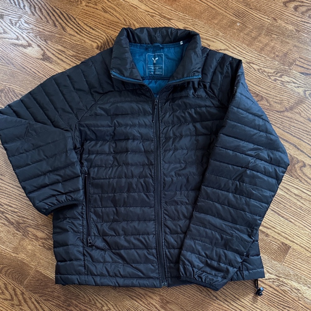 American Eagle Outfitters Men's Black DUCK DOWN Jacket - like new!